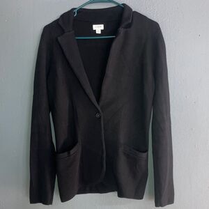 J. Crew Women's cotton Elegant Black knit Blazer #711